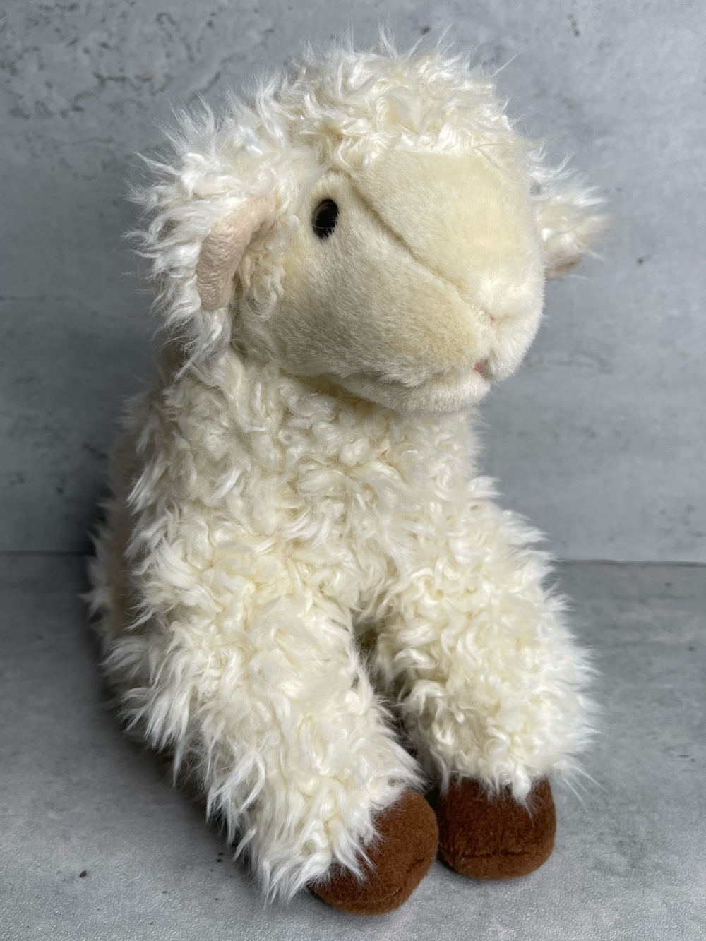 Toys R Us Beige Lamb 2010 Soft Plush 12 Inch Stuffed Animal Discontinued